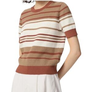 Uniqlo Comptoir des Cotonniers cotton striped short sleeve sweater new condition